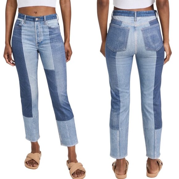 New Rag & Bone Bryon Stretch Miramar Nina Cigarette High Rise Cropped Jeans 31 - Picture 1 of 14
